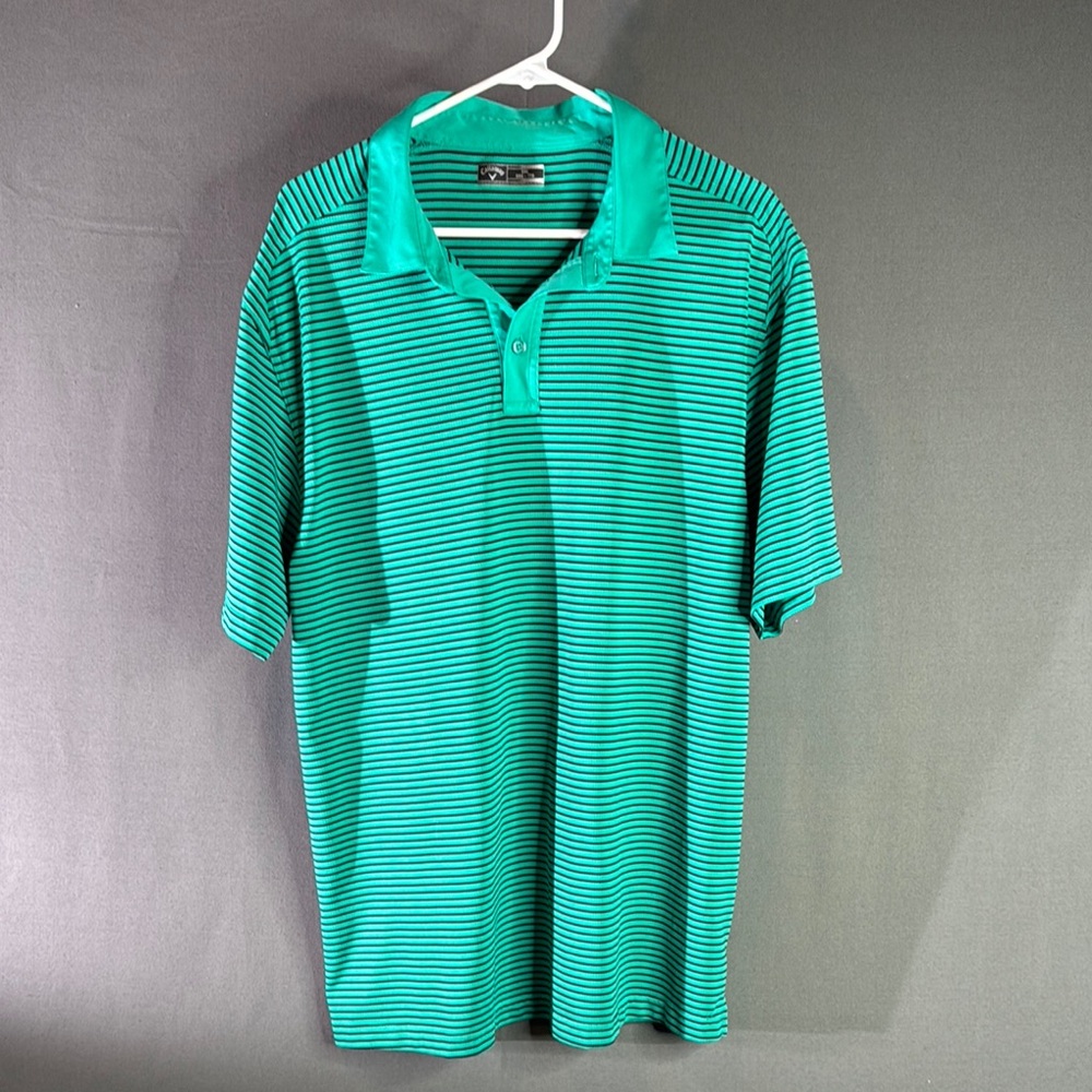 Callaway Green‎ Polo Shirt with black stripes XXL